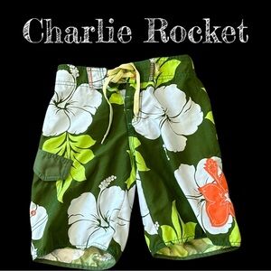 Boys Charlie Rocket swim trunks size 4